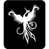 template for making airbrush or glitter temporary tattoos PHOENIX (pack of 5 pcs)