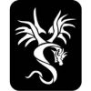 template for making airbrush or glitter temporary tattoos DRAGON 13 (pack of 5)