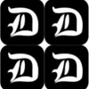 template for making airbrush or glitter temporary tattoos of the letter letter D