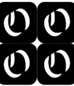 šablona za izradu airbrush ili glitter privremene tetovaže slova pismo O